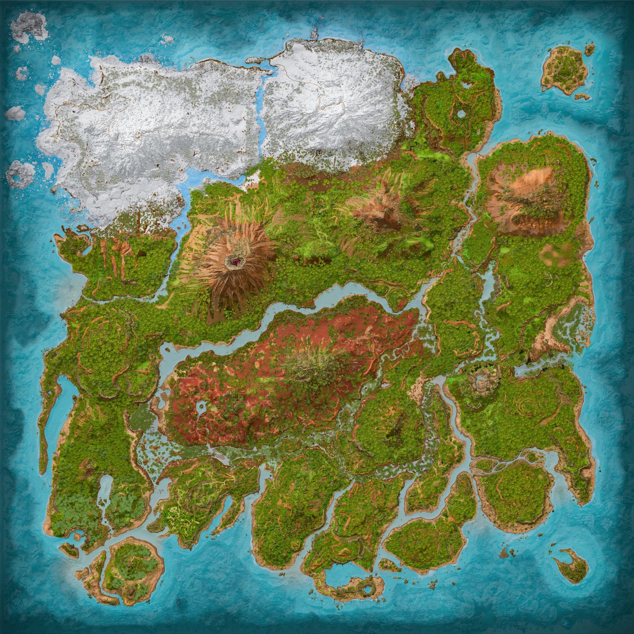 The Island ARK: Survival Ascended map